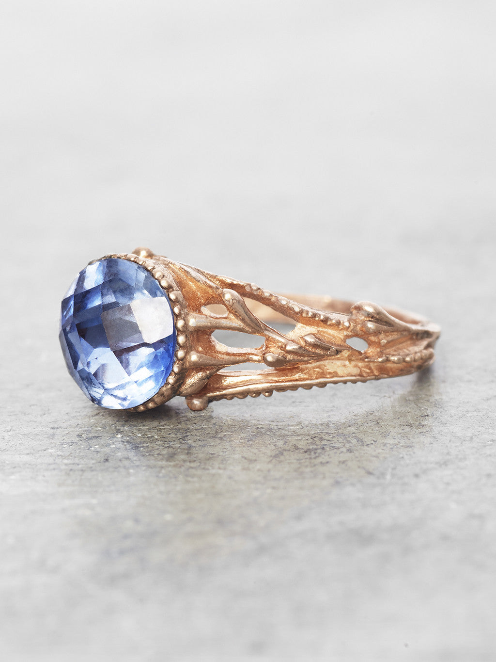 Sapphire Ophelia Ring - side view