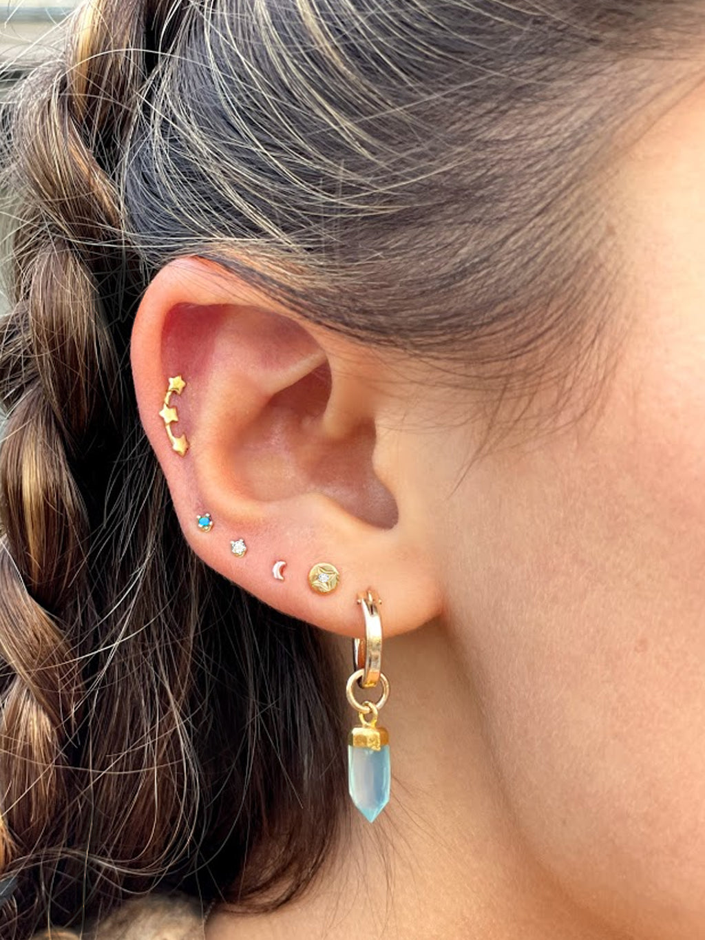Triple Stars Constellation Post Earrings