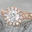 Custom Oval Diamond Art Deco Engagement Ring