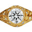 Custom Art Nouveau style Diamond Engagement Ring