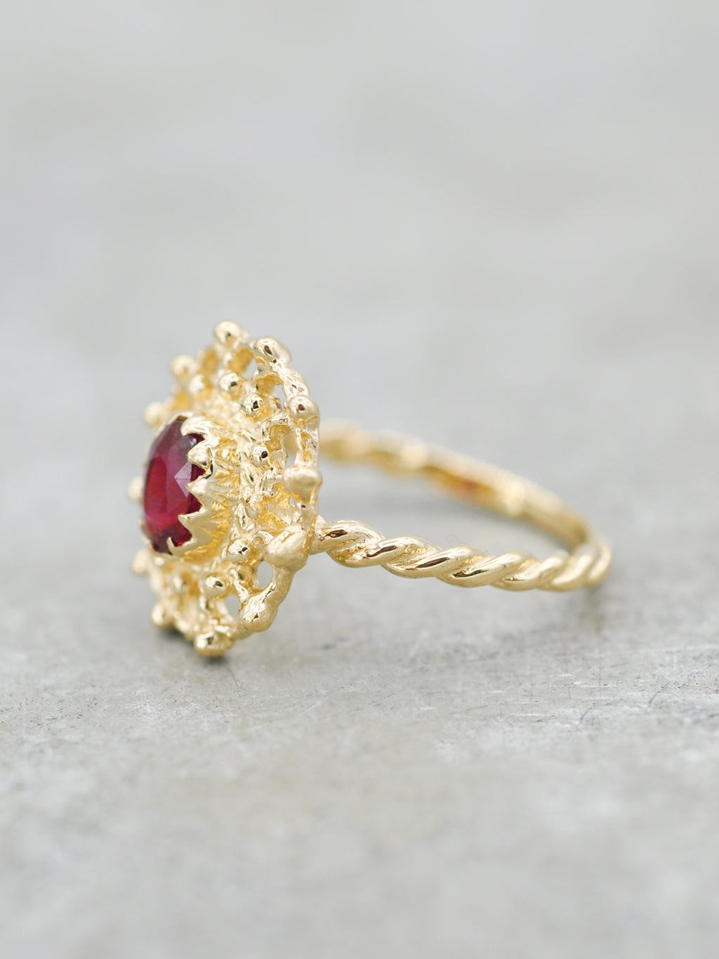 14K Ruby Lace Ring