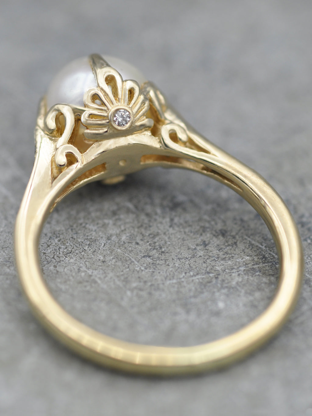 Flowering Akoya Pearl & Diamond Ring