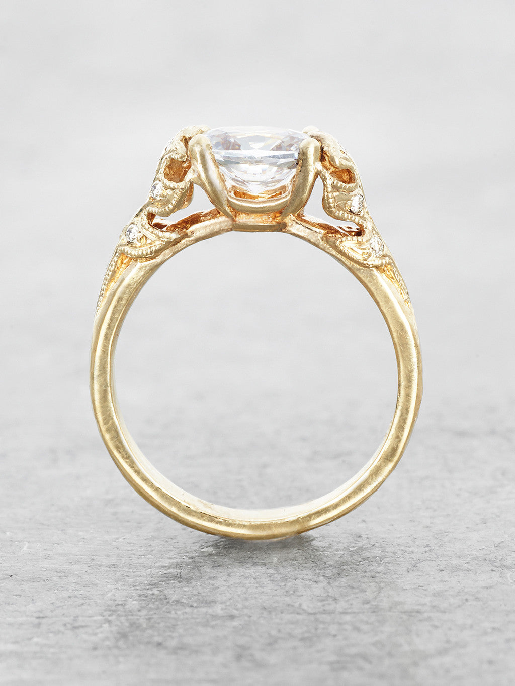 The Bethany Leaf Ring side view